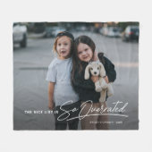 Funny Naughty The Nice List Foto Weihnachten Fleecedecke (Vorderseite (Horizontal))