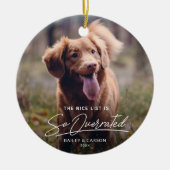 Funny Naughty The Nice List Foto Weihnachten Keramik Ornament (Vorne)