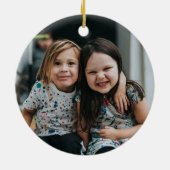 Funny Naughty The Nice List Foto Weihnachten Keramik Ornament (Hinten)