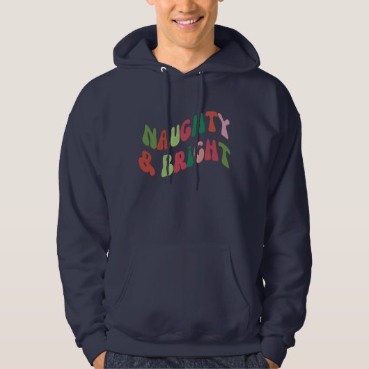 Funny Naughty und helle Weihnachten Hoodie (Vorderseite)