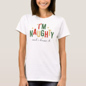 Funny Naughty Weihnachtsfeiertag T-Shirt (Vorderseite)