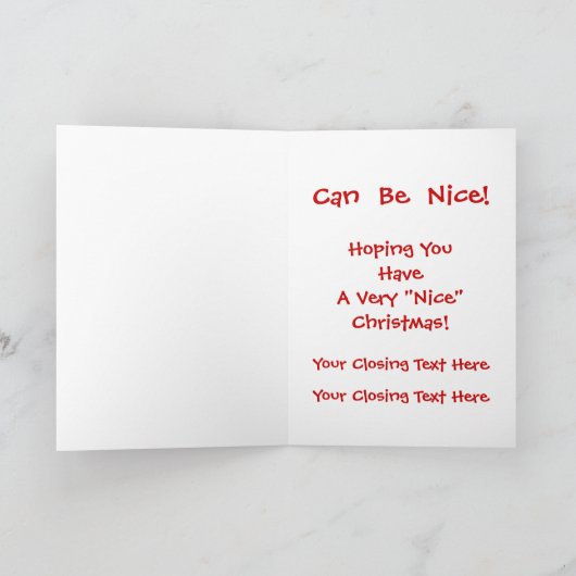 Funny Naughty Weihnachtskarte Feiertagskarte (Innenseite)
