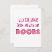 Funny & Naughty Weihnachtskarte für ihn Dankeskarte (Vorne/Hinten)