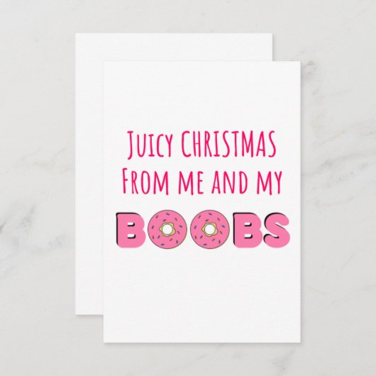 Funny & Naughty Weihnachtskarte für ihn Dankeskarte (Vorne/Hinten)