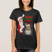 Funny Naugthy Cat Stole Weihnachten Türkei T - Shi T-Shirt (Vorderseite)