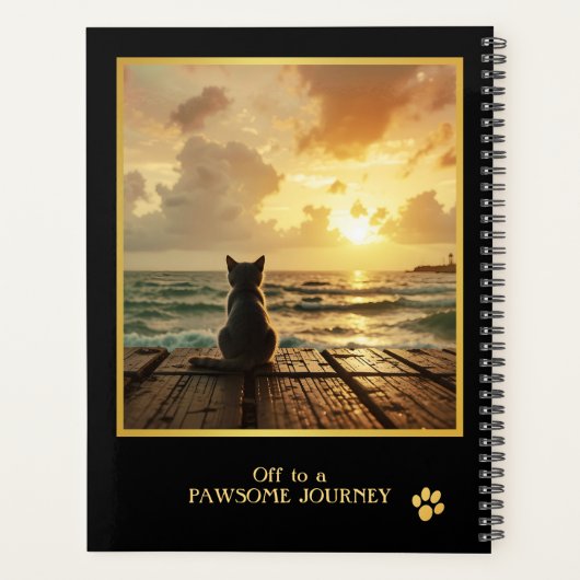 Funny Nautical Foto Grid Cat Planer (Rückseite)