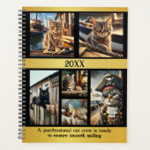 Funny Nautical Foto Grid Cat Planer (Vorderseite)