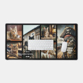 Funny Nautical Foto Grid Cat Schreibtischunterlage (Tastatur & Maus)