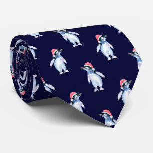 Funny Navy Blue Pinguin Krawatte für Tierfreunde