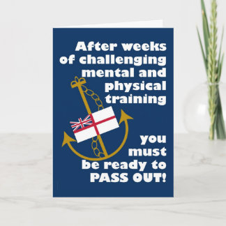Funny Navy Passout Parade Gratulation Karte
