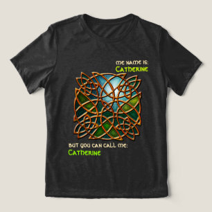 Funny Navy verkettete Glass Celtic Knot Personalis Tri-Blend Shirt