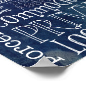 Funny Navy Wasserfarbe Toilette Badezimmer Schild (Ecke)