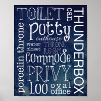 Funny Navy Wasserfarbe Toilette Badezimmer Schild