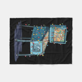 Funny Nball Machine Christmas Graphics Lights Love Fleecedecke (Vorderseite (Horizontal))