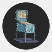 Funny Nball Machine Christmas Graphics Lights Love Runder Aufkleber (Vorderseite)