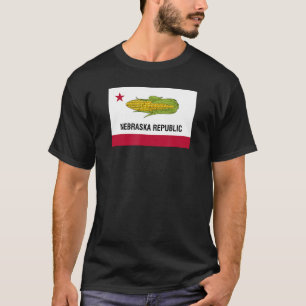 FUNNY NEBRASKA REPUBLIK FLAG Cornhusker Staat souv T-Shirt
