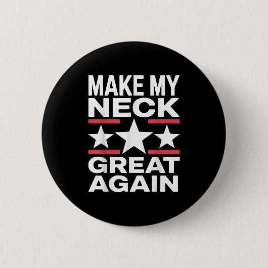 Funny Neck Operation Kunst für Männer Frauen Kinde Button (Vorderseite)