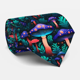 Funny Neck Tie mit Mushroom Pattern Krawatte