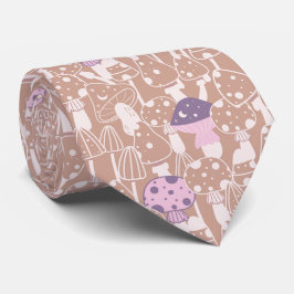 Funny Neck Tie mit Mushroom Pattern Krawatte
