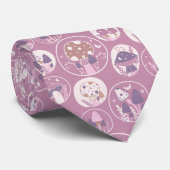 Funny Neck Tie mit Mushroom Pattern Krawatte (Gerollt)