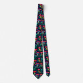Funny Neck Tie mit Mushroom Pattern Krawatte (Vorderseite)