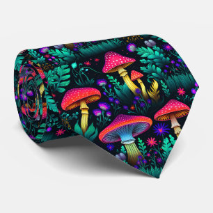 Funny Neck Tie mit Mushroom Pattern Krawatte
