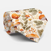 Funny Neck Tie mit Mushroom Pattern Krawatte (Gerollt)
