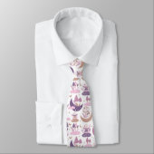 Funny Neck Tie mit Mushroom Pattern Krawatte (Gebunden)