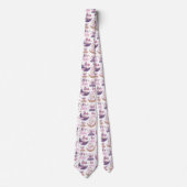 Funny Neck Tie mit Mushroom Pattern Krawatte (Vorderseite)