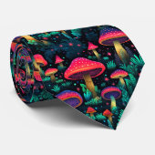 Funny Neck Tie mit Mushroom Pattern Krawatte (Gerollt)