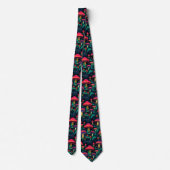 Funny Neck Tie mit Mushroom Pattern Krawatte (Rückseite)