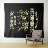 Funny Necromancer Tanz Skelette Wandteppich (Beispiel (Horizontal))