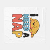 Funny Need A Nap Cute Sleepy Cartoon Fleecedecke (Vorderseite (Horizontal))