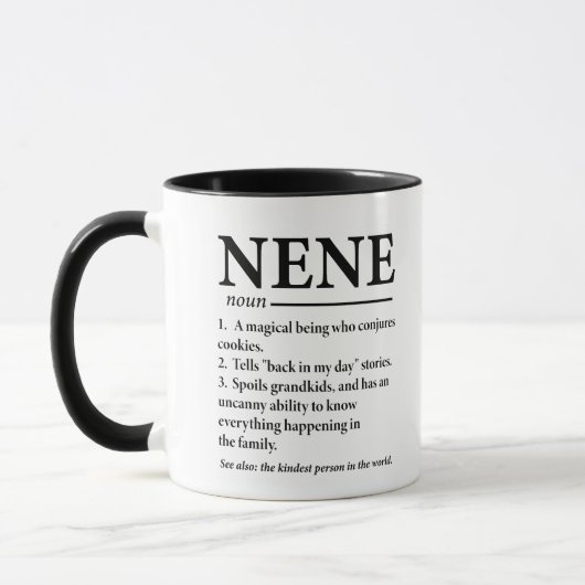 Funny Nene Definition Großmutter Tasse (Links)