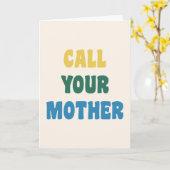 Funny nennen Sie Ihre Mutter Mama buntes Zitat Karte (Gelbe Blume)