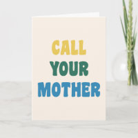 Funny nennen Sie Ihre Mutter Mama buntes Zitat