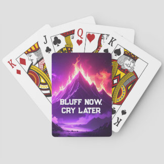 Funny Neon Bluff Now, Cry Later Spielkarten