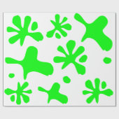Funny neon grüne Schleimfarbe spritzig cool Geschenkpapier (Flach)