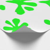 Funny neon grüne Schleimfarbe spritzig cool Geschenkpapier (Ecke)
