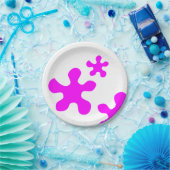 Funny Neon Magenta Schleime platsches Muster niedl Pappteller (Party)