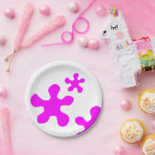 Funny Neon Magenta Schleime platsches Muster niedl Pappteller (Party)