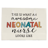 Funny Neonatal Nurse Phantastische Wertschätzung Große Geschenktüte (Rückseite)