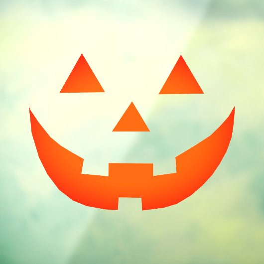 Funny Neonorange Kürbislaterne beängstigend Hallow Fensteraufkleber (Blatt 3)