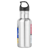 Funny Neoplastici Holzkunst Stil Edelstahlflasche (Rückseite)