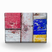 Funny Neoplastici Holzkunst Stil Fotoblock (Vorderseite)