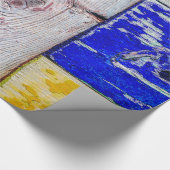 Funny Neoplastici Holzkunst Stil Geschenkpapier (Ecke)