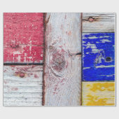 Funny Neoplastici Holzkunst Stil Geschenkpapier (Flach)