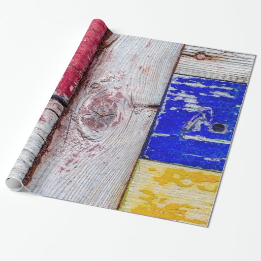 Funny Neoplastici Holzkunst Stil Geschenkpapier (Ungerollt)