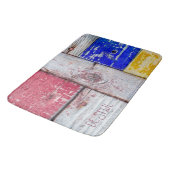 Funny Neoplasticism Holzkunst Stil anpassbar Badematte (Schrägansicht)