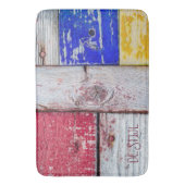 Funny Neoplasticism Holzkunst Stil anpassbar Badematte (Vorderseite Vertikal)